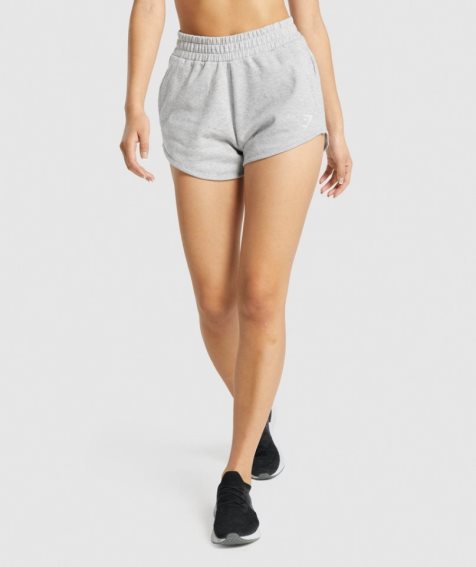 Women's Gymshark Training Sweat Shorts Light Grey | NZ 2XKBOD